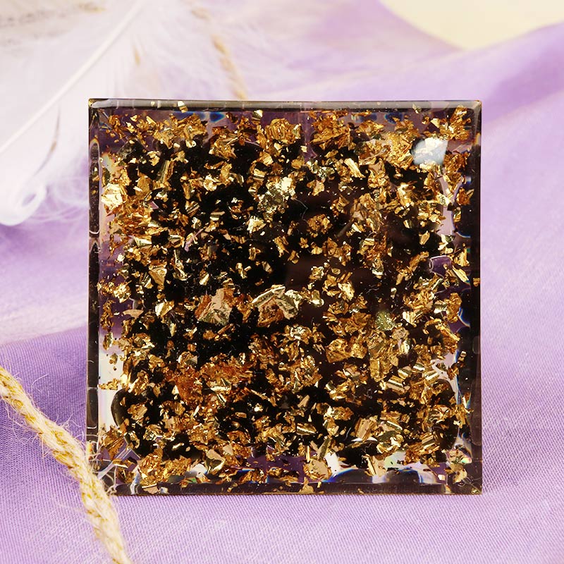 Ougin Amethyst Obsidian Skull Symbol Orgone Pyramid - Image 4